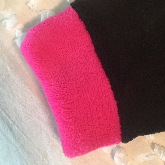 New nwot Hoodie Cat Onesie footed black pink - Picture 3 of 14